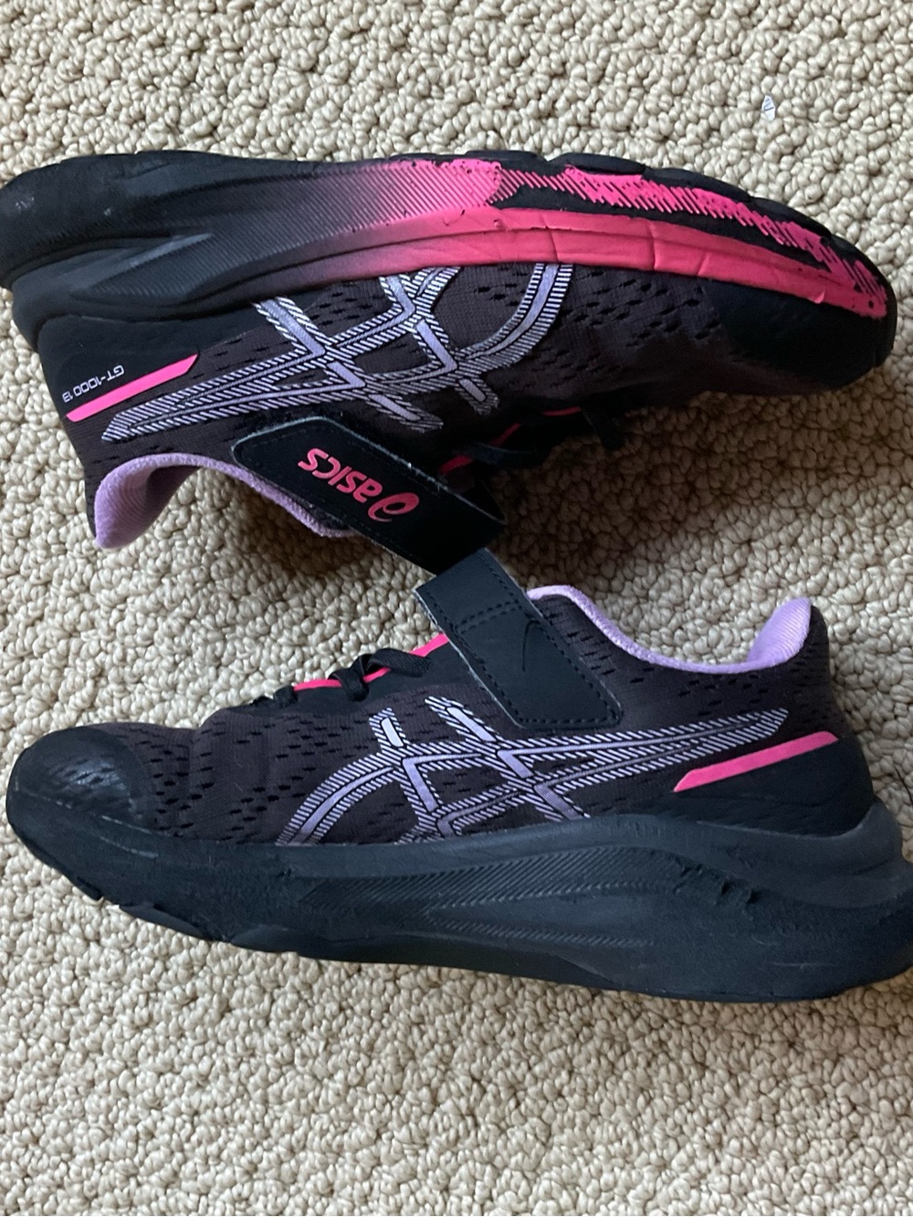 Asics Kids Black Sneakers Size 2